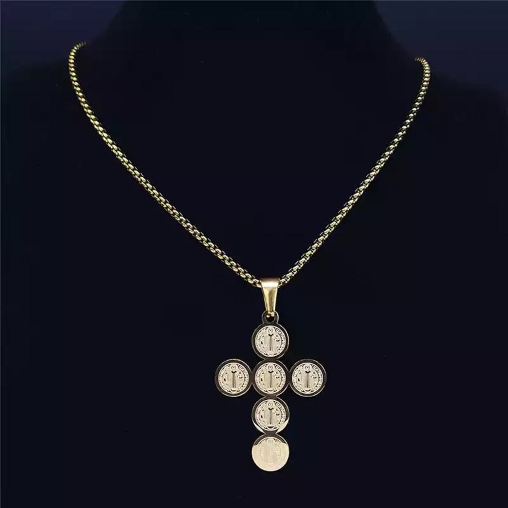 Christian Cross Pendant Chain Necklace - Picture 11 of 12